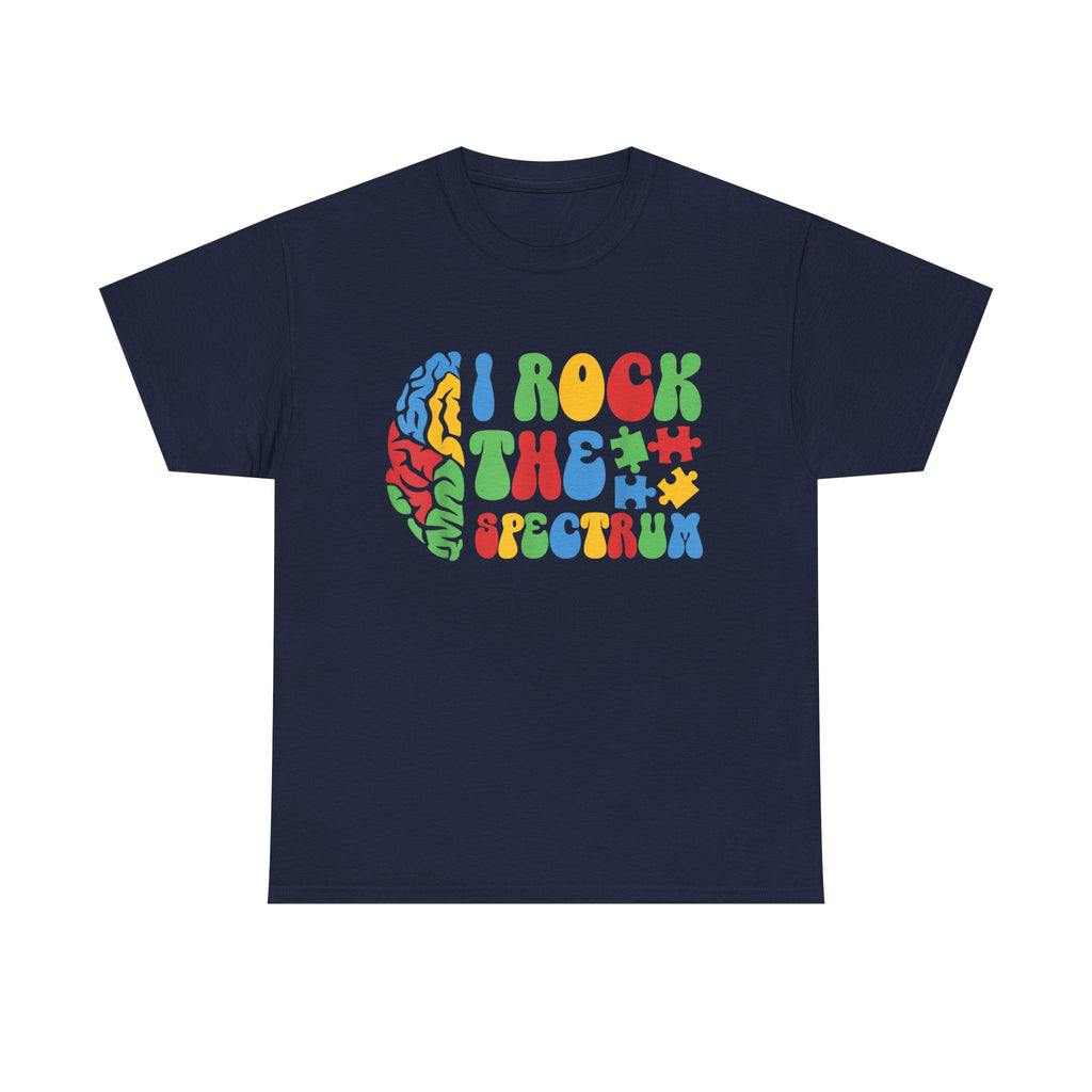 I Rock the Spectrum T-Shirt -  Colorful ADHD Aspergers ASD Autism Awareness Tee Shirt Gift
