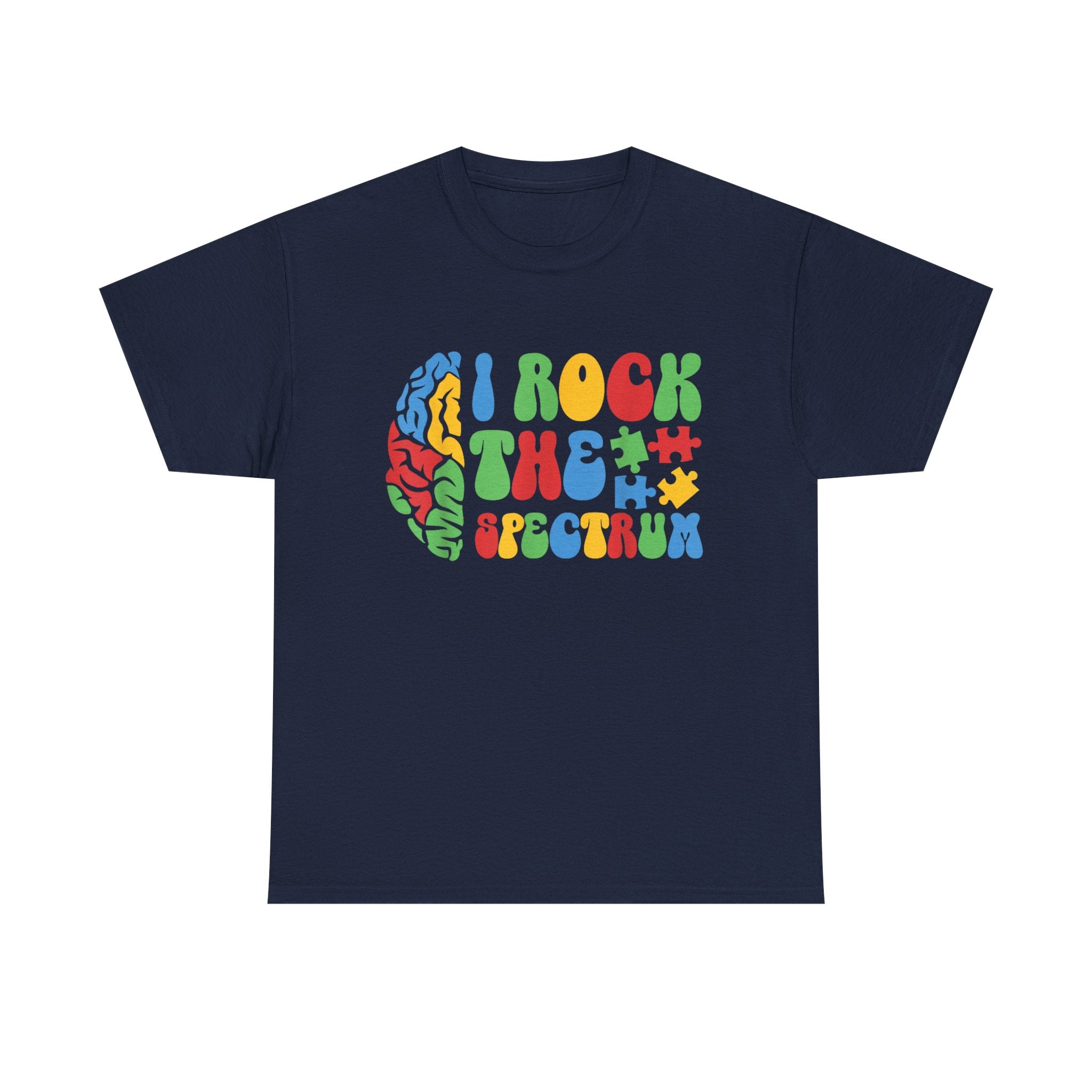 I Rock the Spectrum T-Shirt -  Colorful ADHD Aspergers ASD Autism Awareness Tee Shirt Gift
