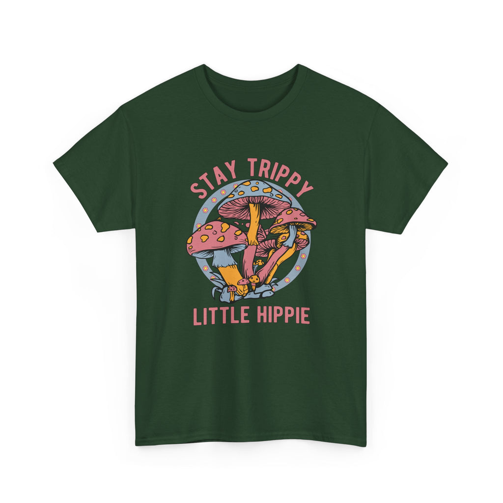 Stay Trippy Little Hippie T-Shirt - Funny Magic Mushroom Tee Shirt - Gift NEW