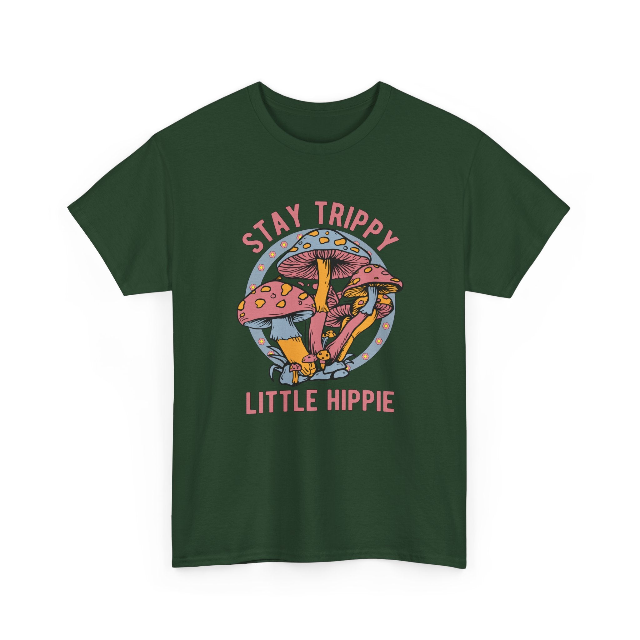 Stay Trippy Little Hippie T-Shirt - Funny Magic Mushroom Tee Shirt - Gift NEW