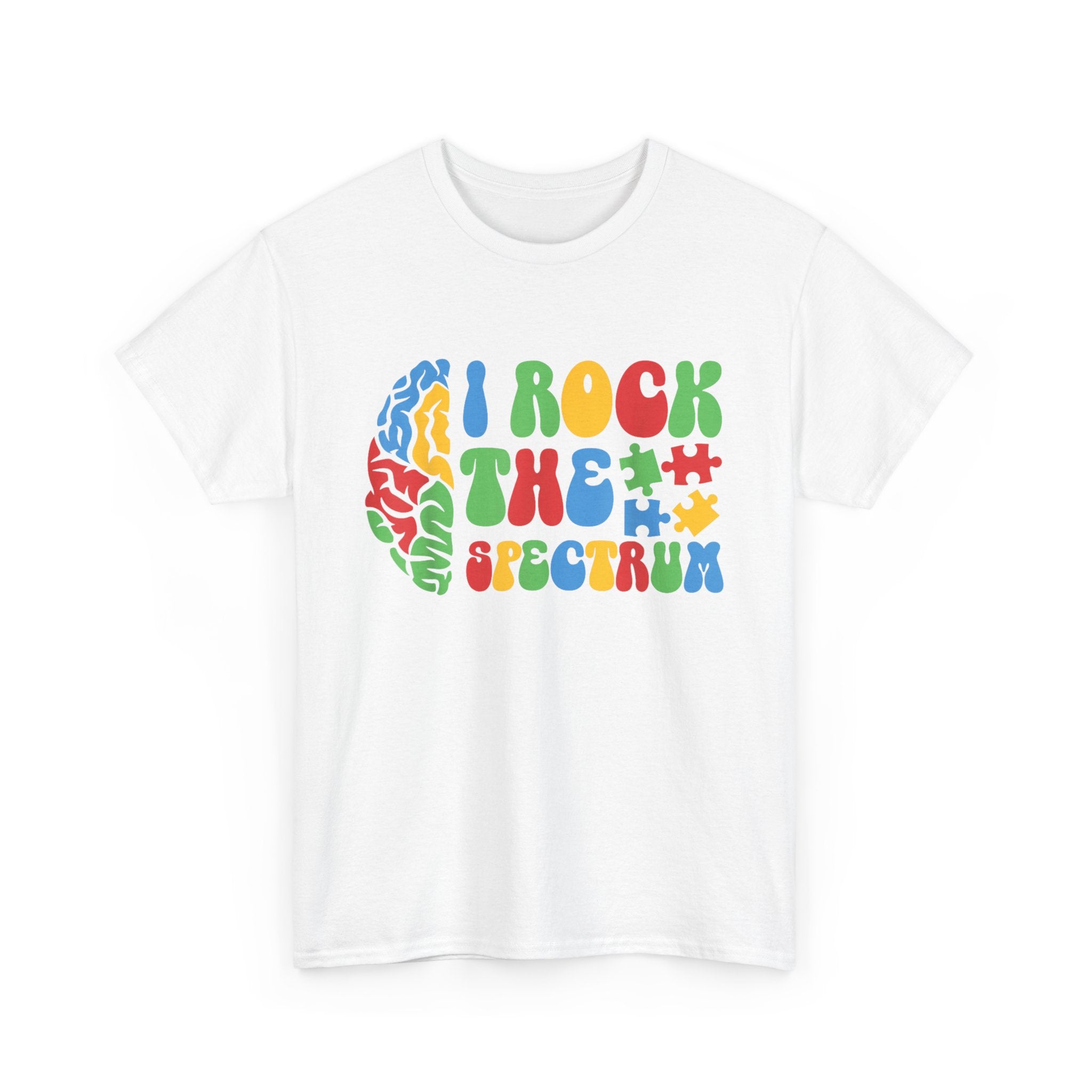 I Rock the Spectrum T-Shirt -  Colorful ADHD Aspergers ASD Autism Awareness Tee Shirt Gift
