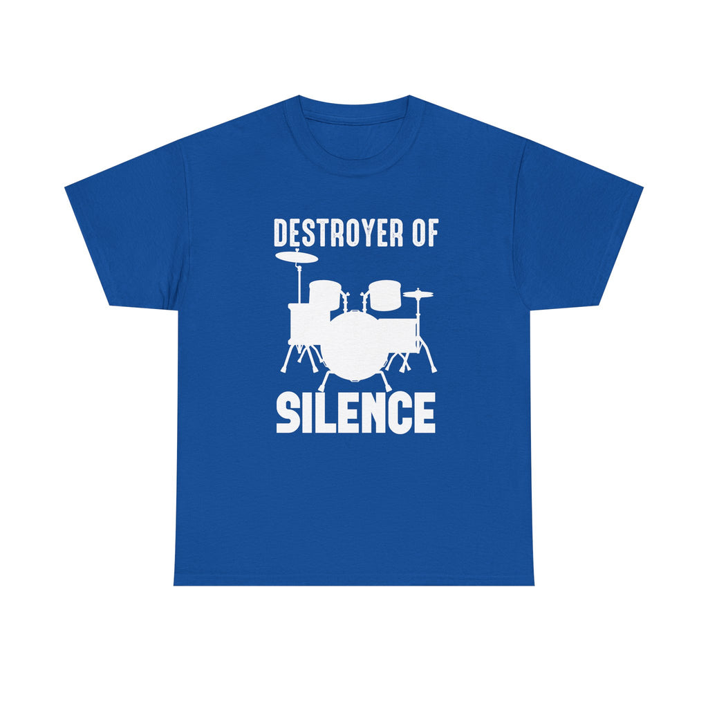 Drummer T-Shirt - Destroyer of Silence"- - Funny Drum Set Tee Shirt NEW