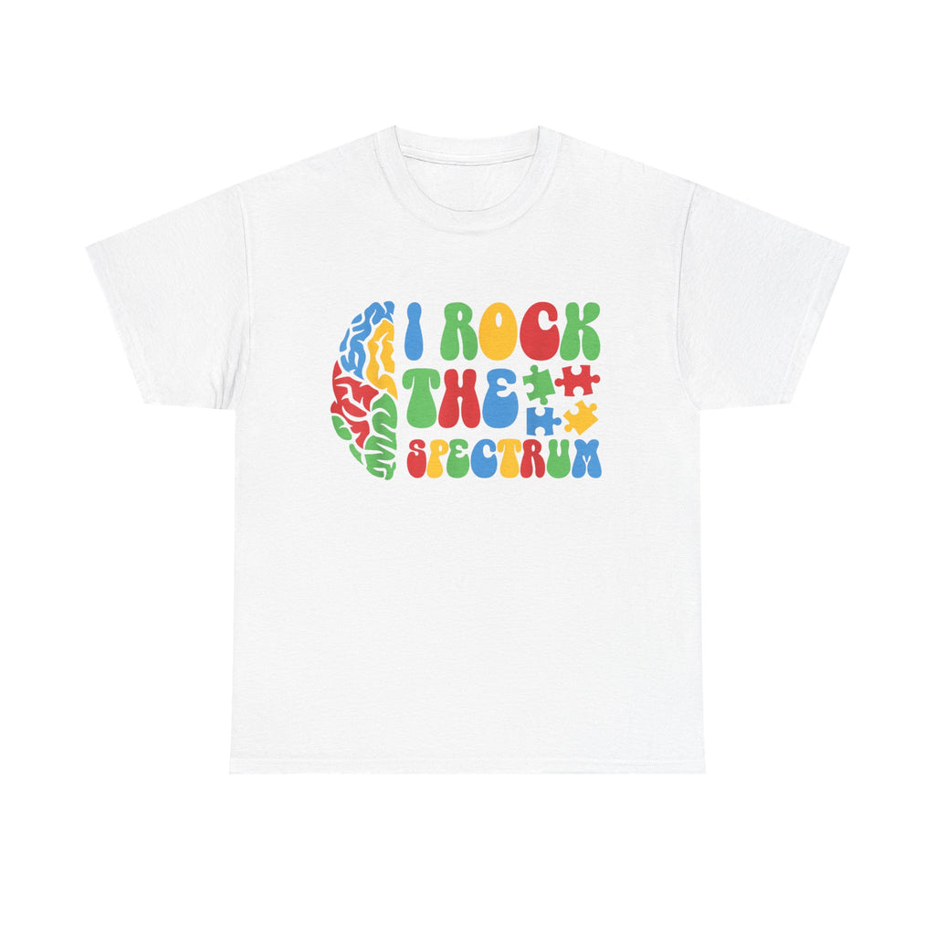 I Rock the Spectrum T-Shirt -  Colorful ADHD Aspergers ASD Autism Awareness Tee Shirt Gift