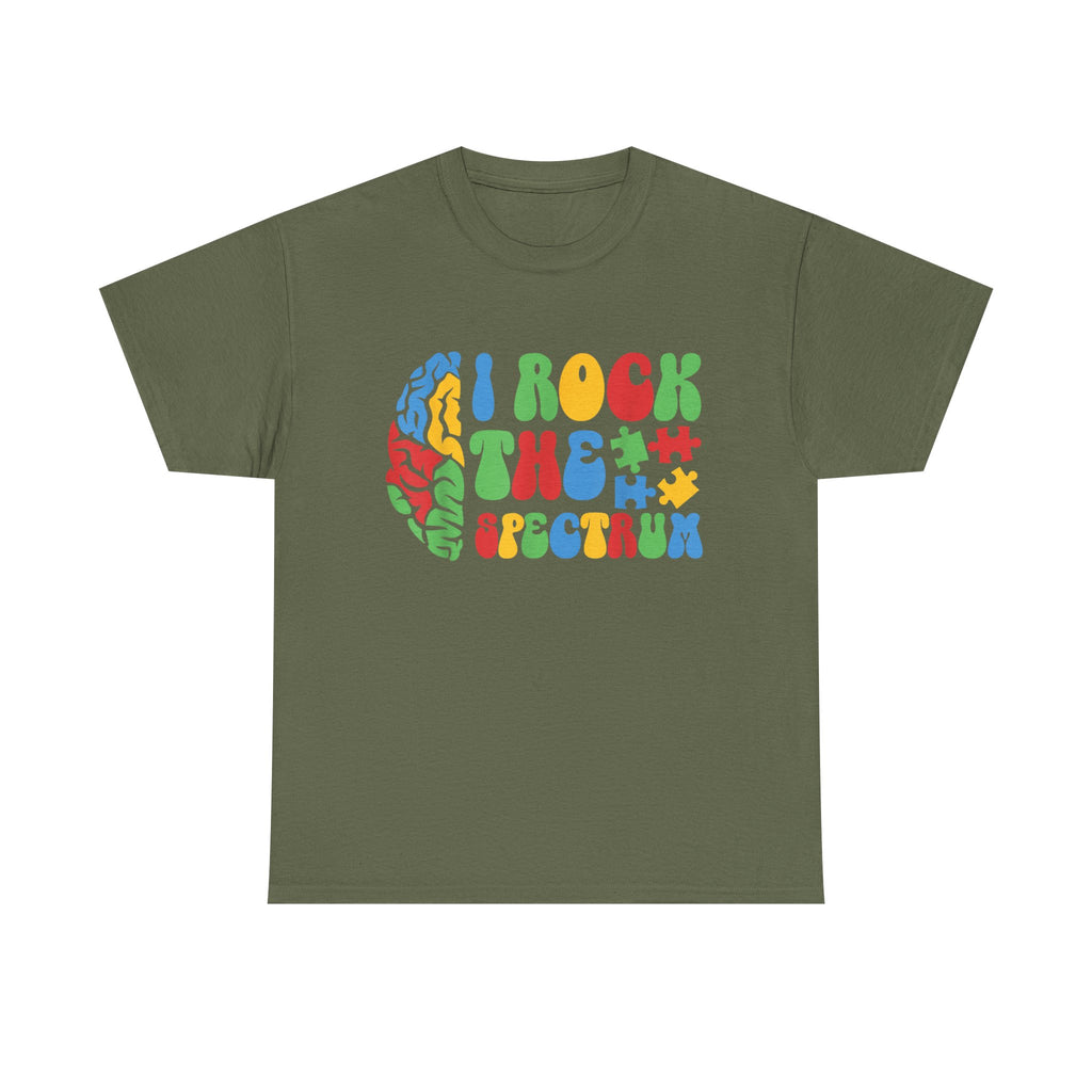 I Rock the Spectrum T-Shirt -  Colorful ADHD Aspergers ASD Autism Awareness Tee Shirt Gift