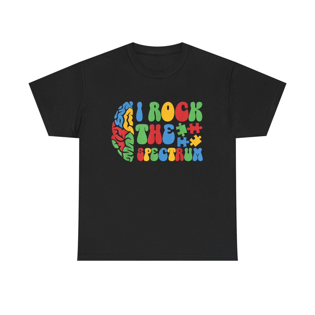 I Rock the Spectrum T-Shirt -  Colorful ADHD Aspergers ASD Autism Awareness Tee Shirt Gift