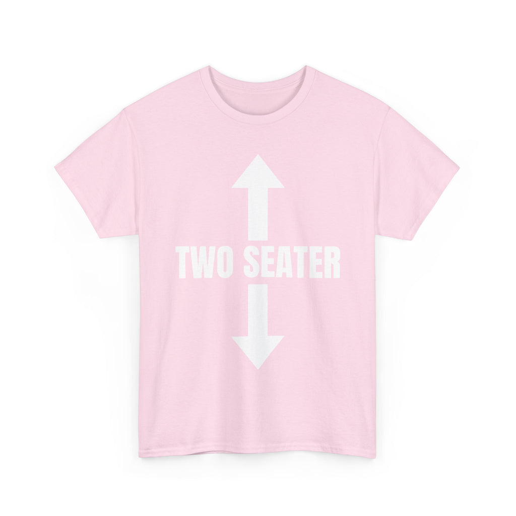 Two Seater T-Shirt - Funny Adult Rude 2 Seat Tee - Offensive Gift