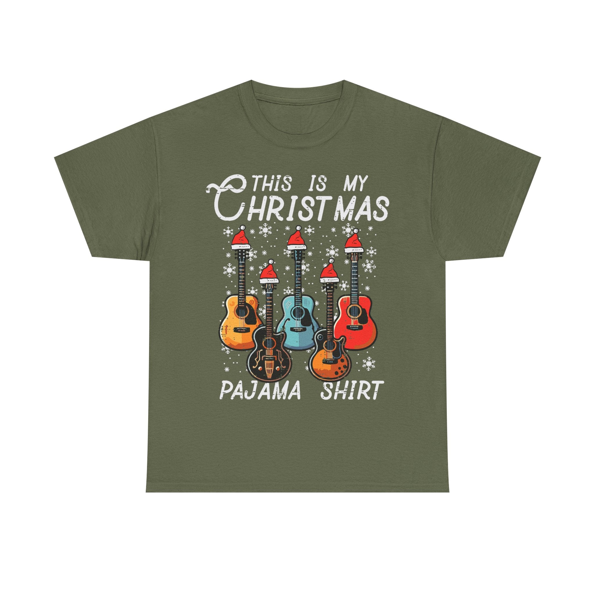 Guitar T-Shirt Xmas Gift - This Is My Christmas Pajama Shirt - Guitarist Tee Pyjama Shirt