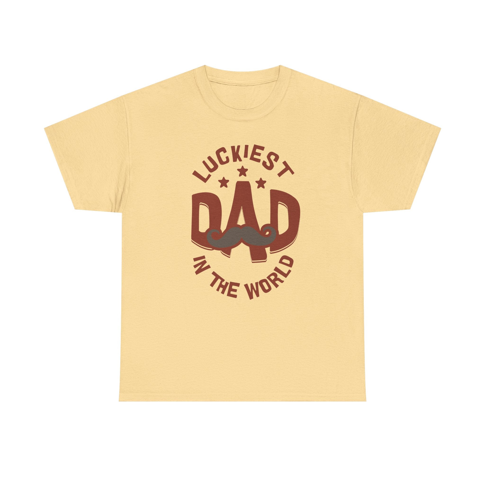 Funny t-Shirt - Luckiest Dad In The World Tee Shirt - Fathers Day Dad Birthday Funny Gift NEW