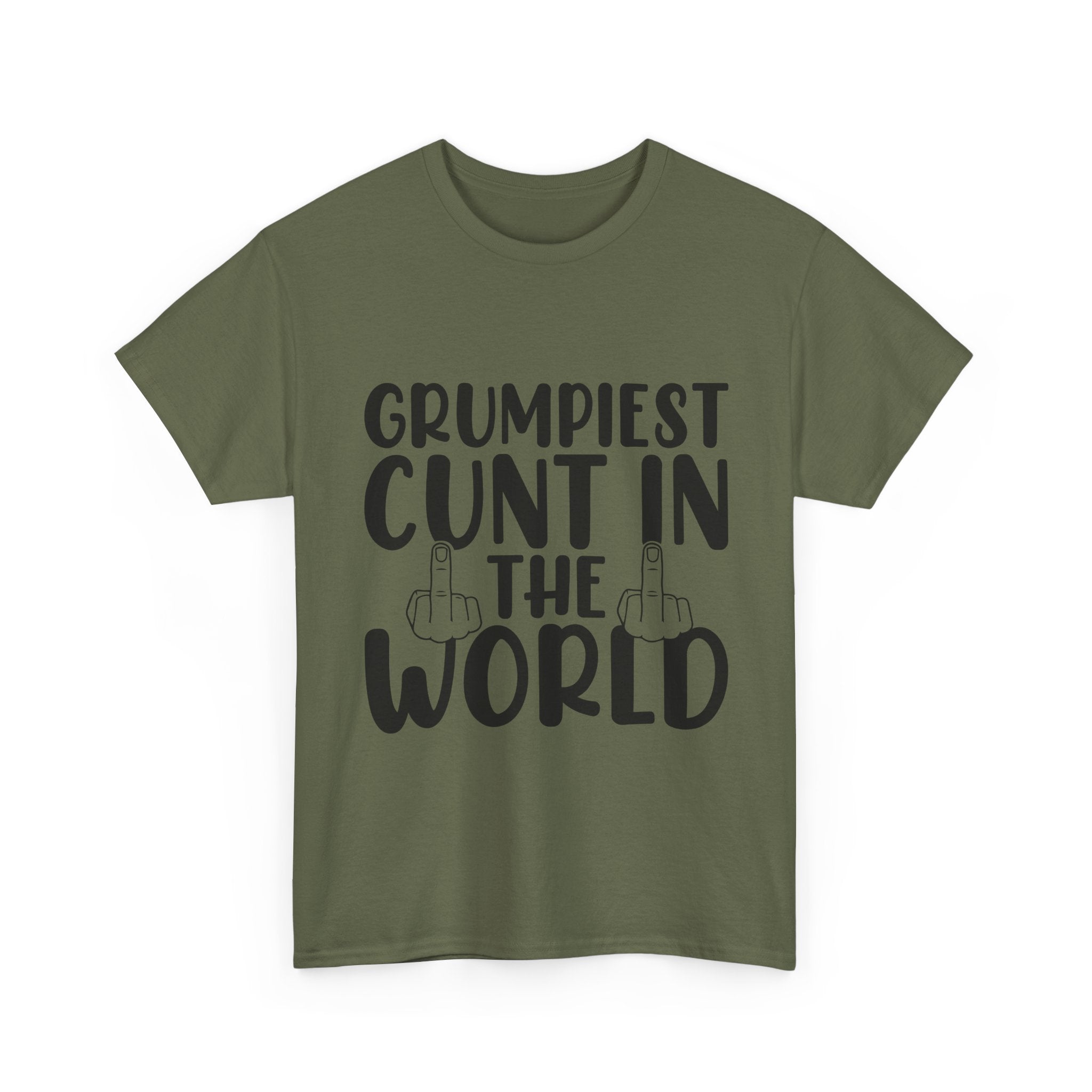 Funny Tee - Grumpiest C*nt in the World - Offensive Funny Sarcastic Middle Finger Shirt Dad Gift
