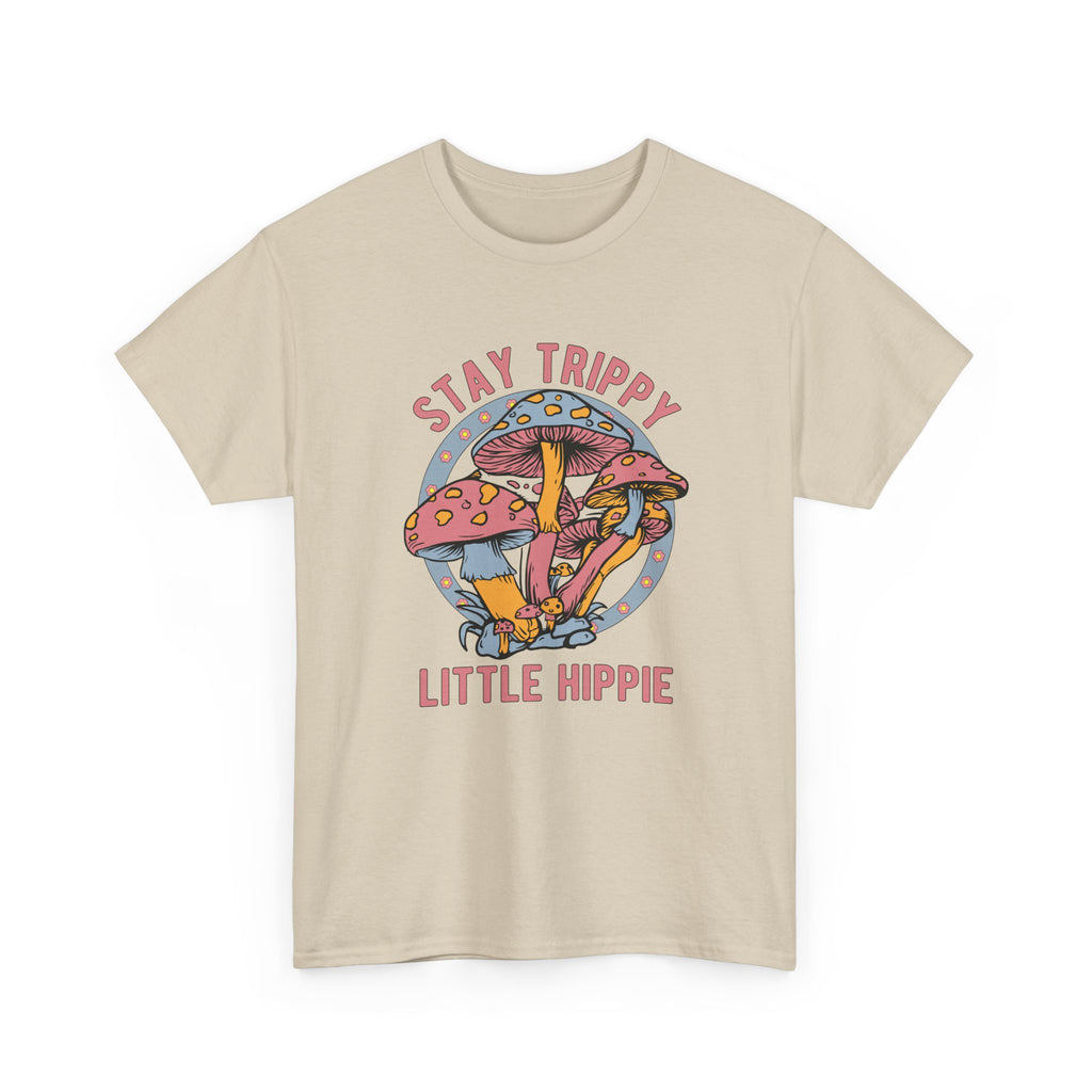 Stay Trippy Little Hippie T-Shirt - Funny Magic Mushroom Tee Shirt - Gift NEW