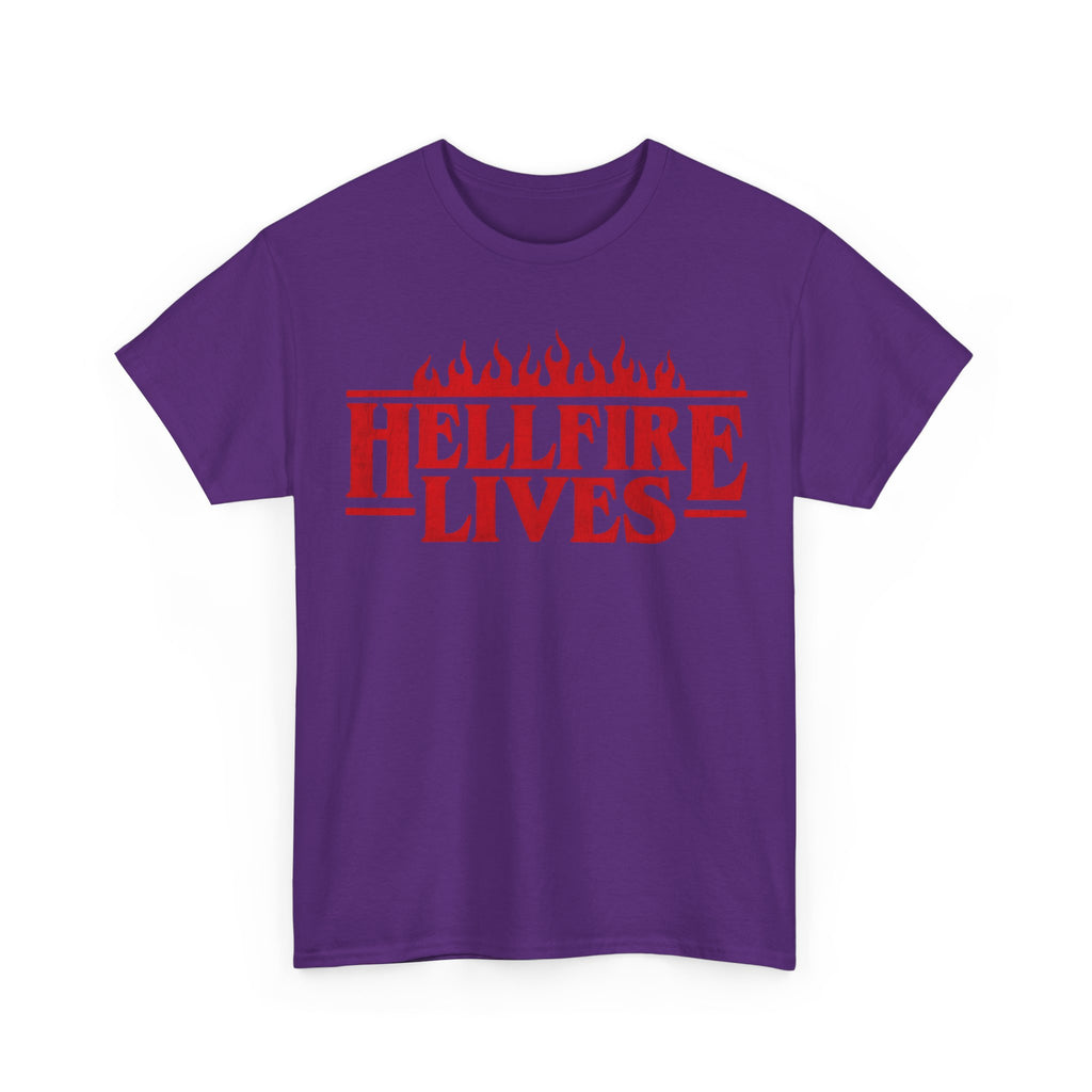 Hellfire Lives T-Shirt - Stranger Things Red Flame Graphic Tee Shirt - Hellfire Club Gift NEW