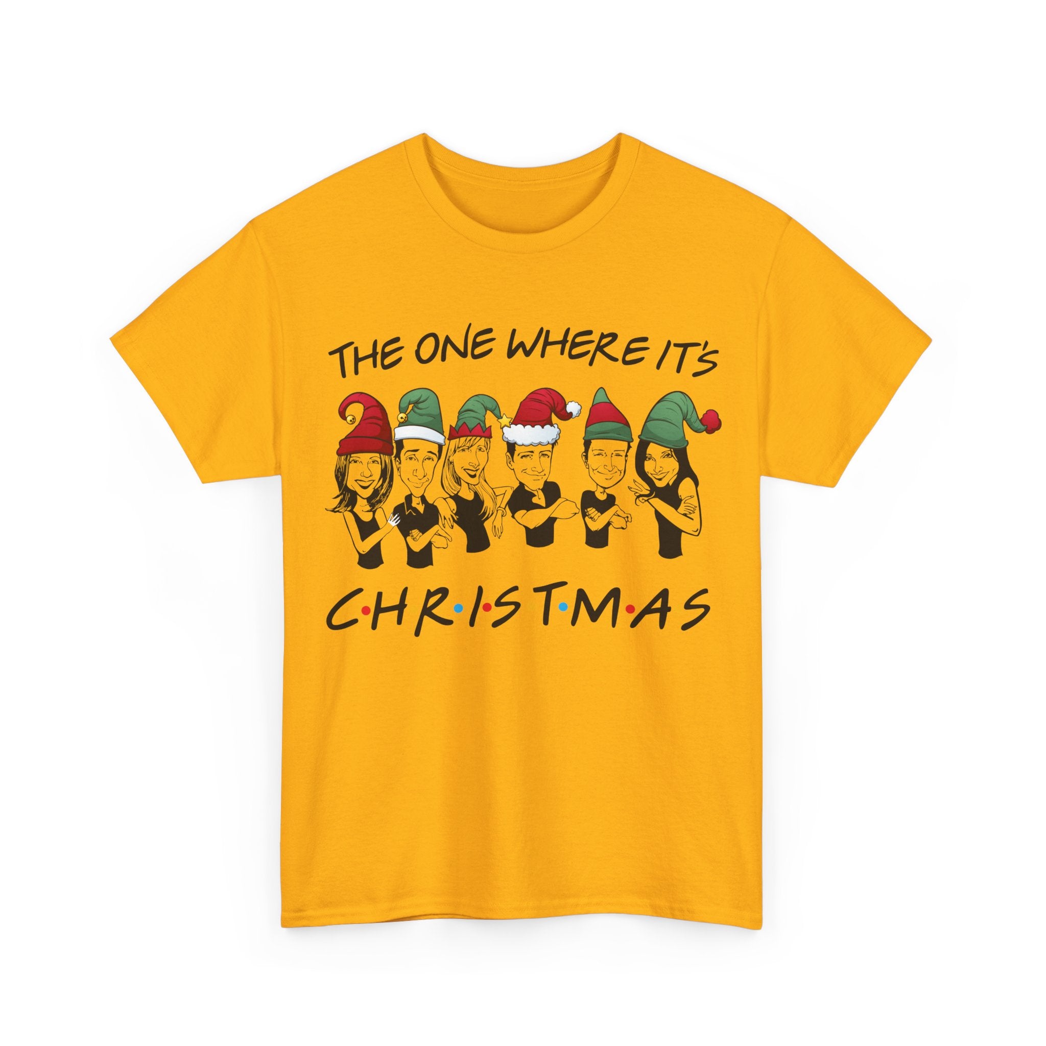 Friends Christmas T-Shirt - The One Where It's Christmas - Holiday Gift Tee Shirt - NEW
