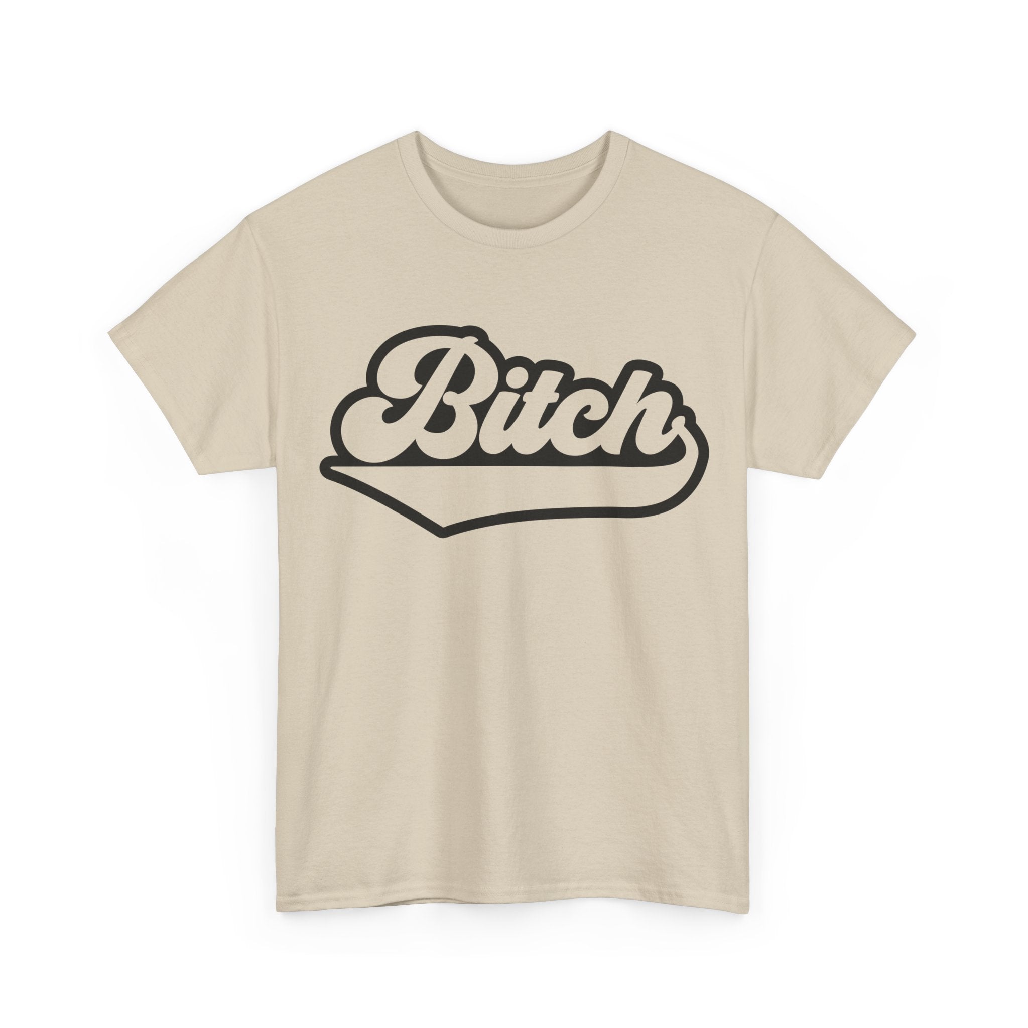 Graphic Tee - Bitch - Funny Rude Adult Script Logo T‑Shirt Gift for Her