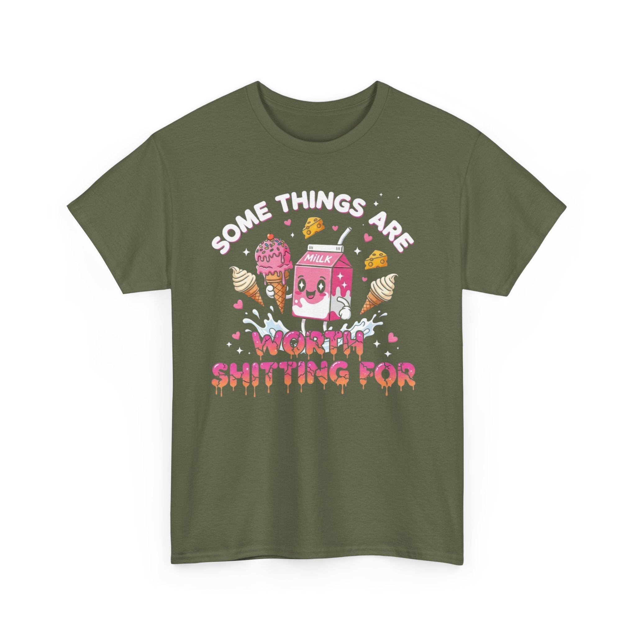 Funny T-Shirt - Some Things Are Worth Shitting For - IBS Gluten Intolerence Gift Tee Shirt