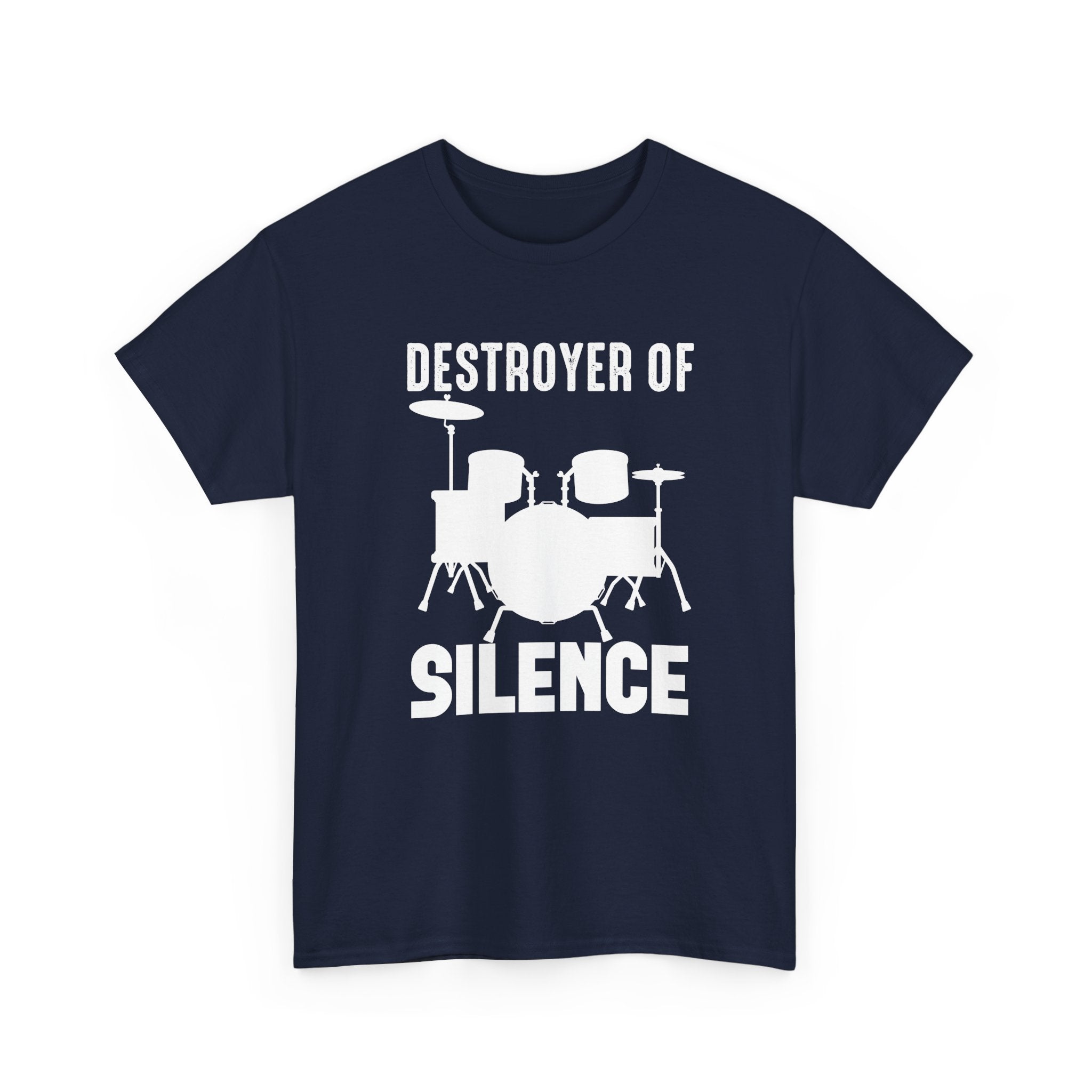 Drummer T-Shirt - Destroyer of Silence"- - Funny Drum Set Tee Shirt NEW