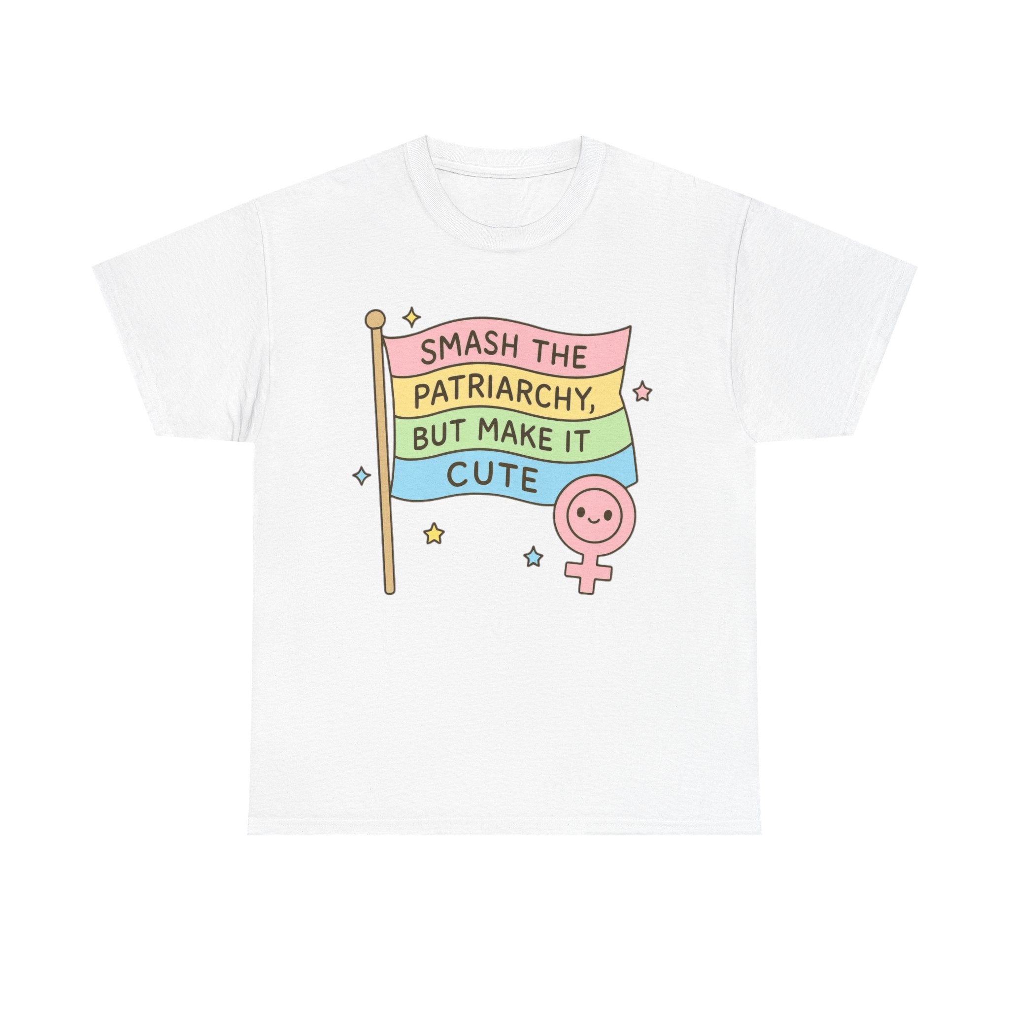 Funny Feminism T-Shirt - Smash The Patriachy But Make It Cute - Tee Shirt Gift For Strong Women Feminist - Anti Patriachy