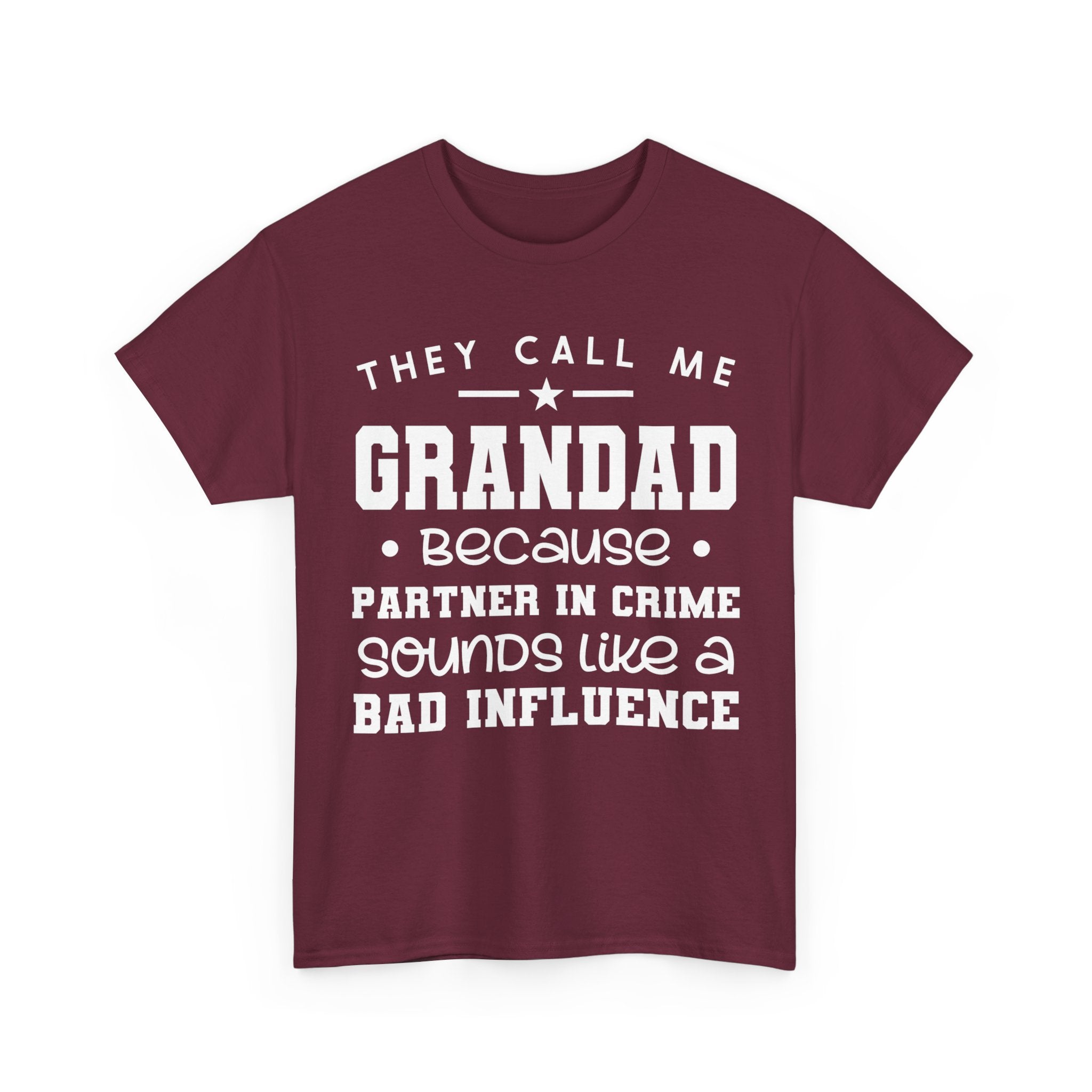 They Call Me Grandad Partner In Crime Tee Shirt - Funny T-Shirt Gift For Grandad Grandpa NEW
