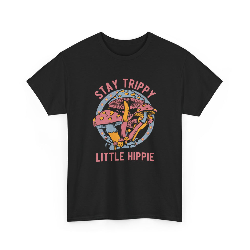 Stay Trippy Little Hippie T-Shirt - Funny Magic Mushroom Tee Shirt - Gift NEW