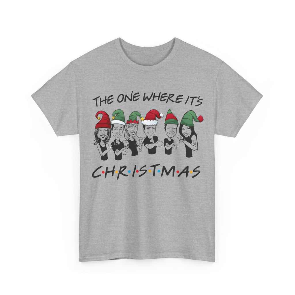 Friends Christmas T-Shirt - The One Where It's Christmas - Holiday Gift Tee Shirt - NEW