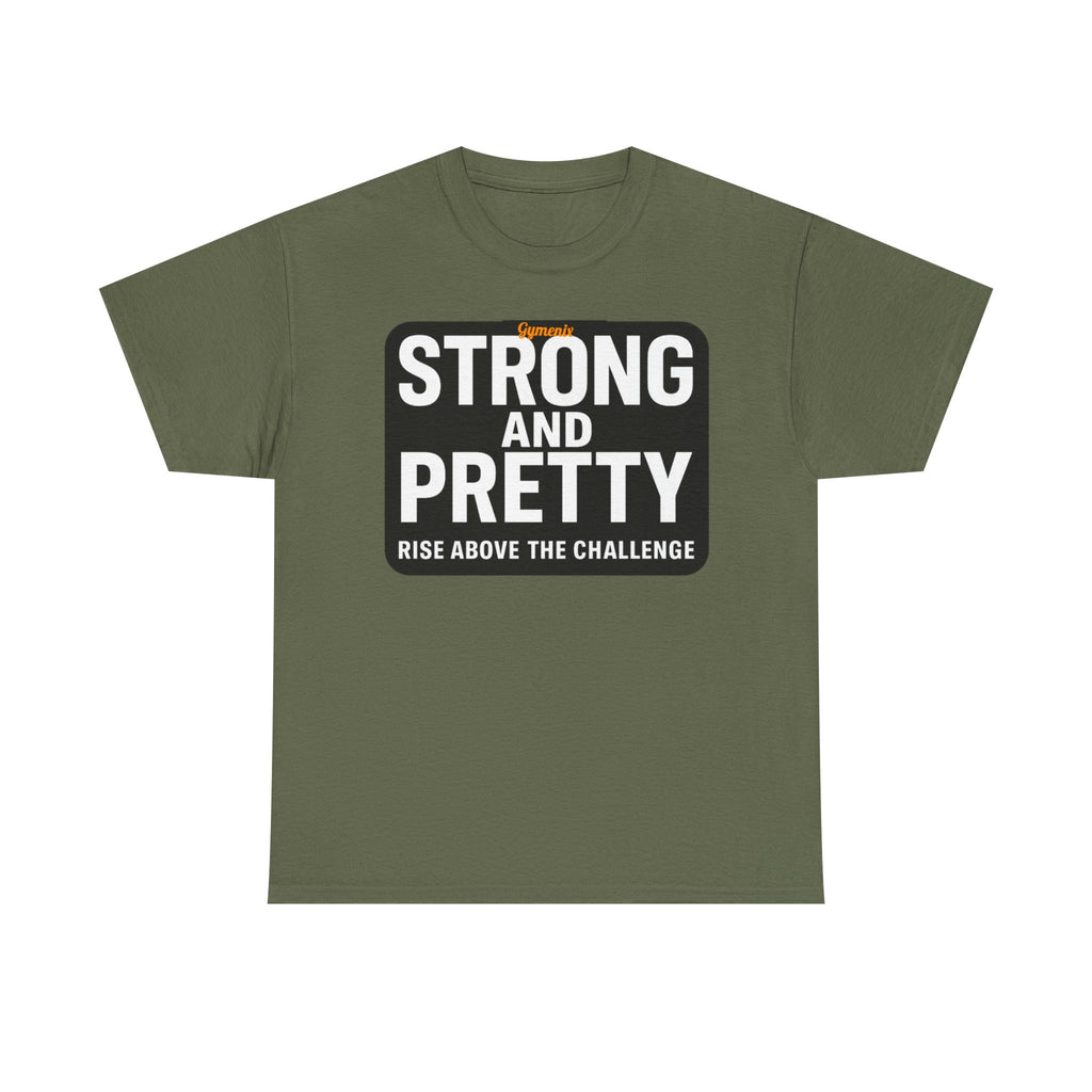 Strong and Pretty Tee Shirt - Funny Gym Slogan Workout T-Shirt From Gymenix NEW