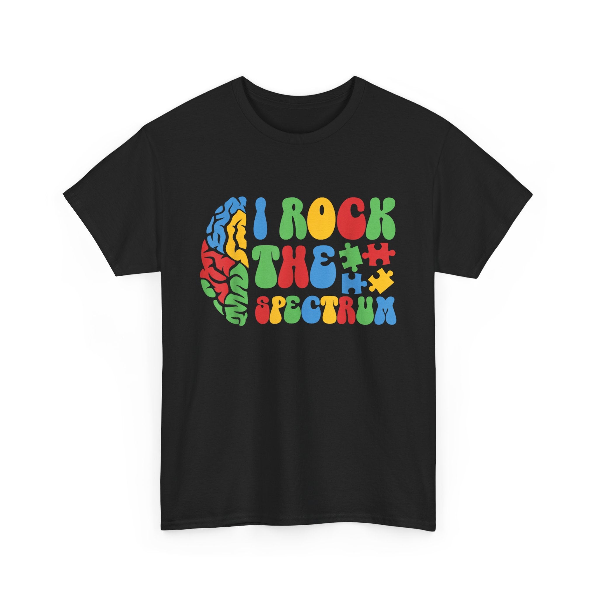 I Rock the Spectrum T-Shirt -  Colorful ADHD Aspergers ASD Autism Awareness Tee Shirt Gift