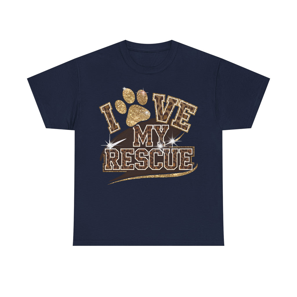 I Love My Rescue Dog Tee Shirt - T-Shirt Gift For Rescue Puppy Dog Owner - NEW