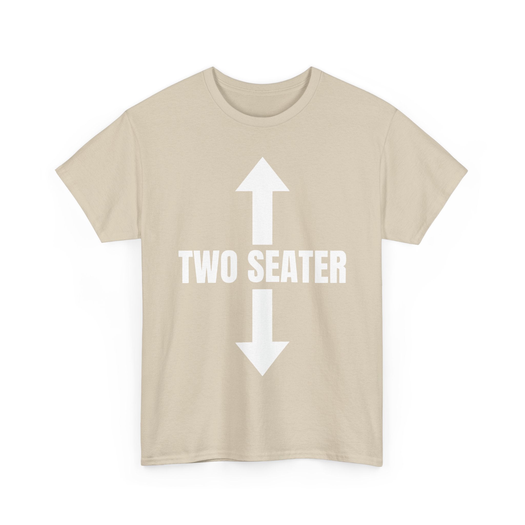 Two Seater T-Shirt - Funny Adult Rude 2 Seat Tee - Offensive Gift