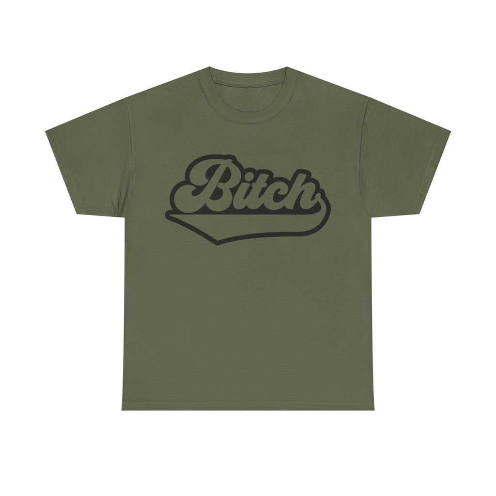 Graphic Tee - Bitch - Funny Rude Adult Script Logo T‑Shirt Gift for Her