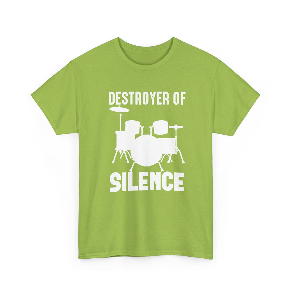 Drummer T-Shirt - Destroyer of Silence"- - Funny Drum Set Tee Shirt NEW