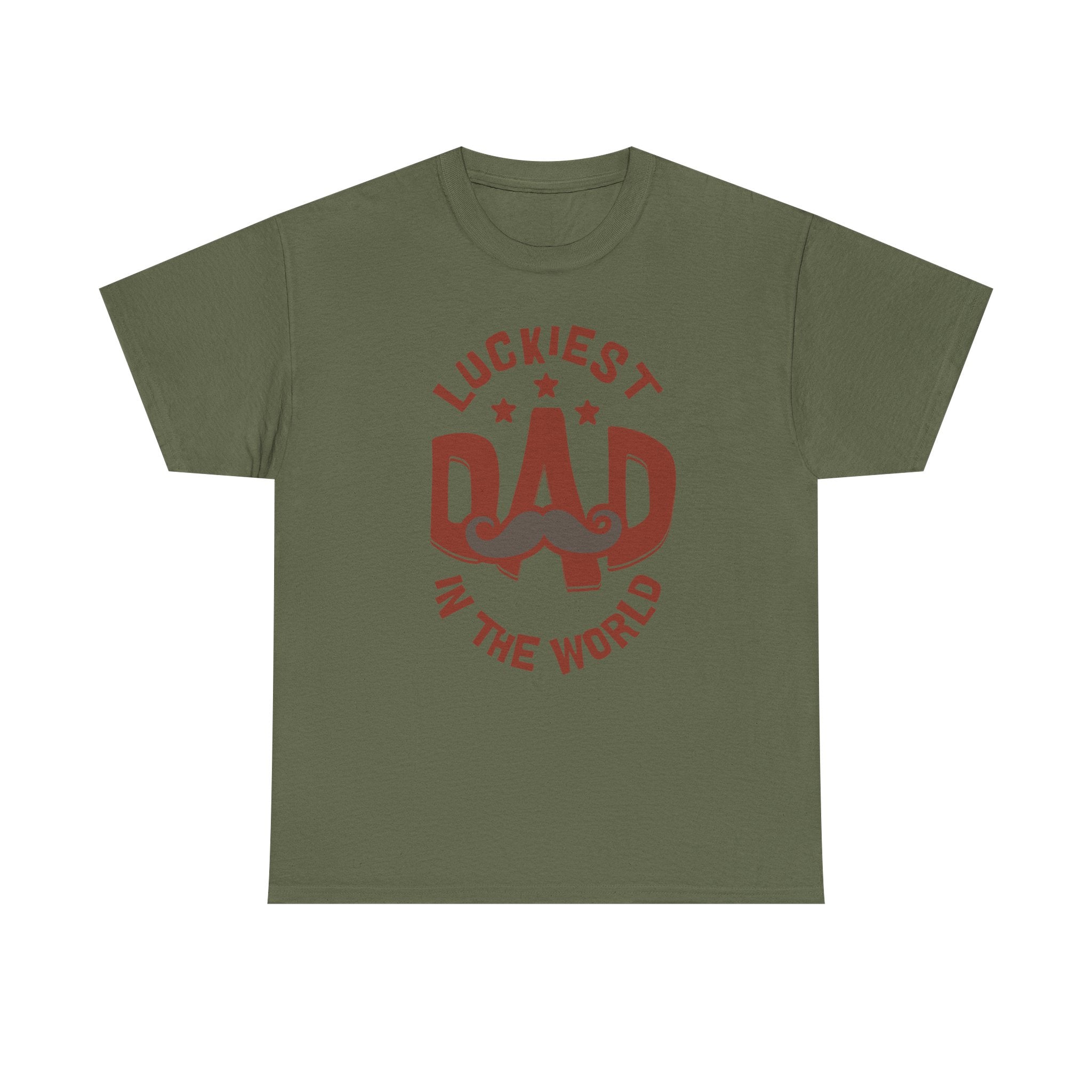 Funny t-Shirt - Luckiest Dad In The World Tee Shirt - Fathers Day Dad Birthday Funny Gift NEW