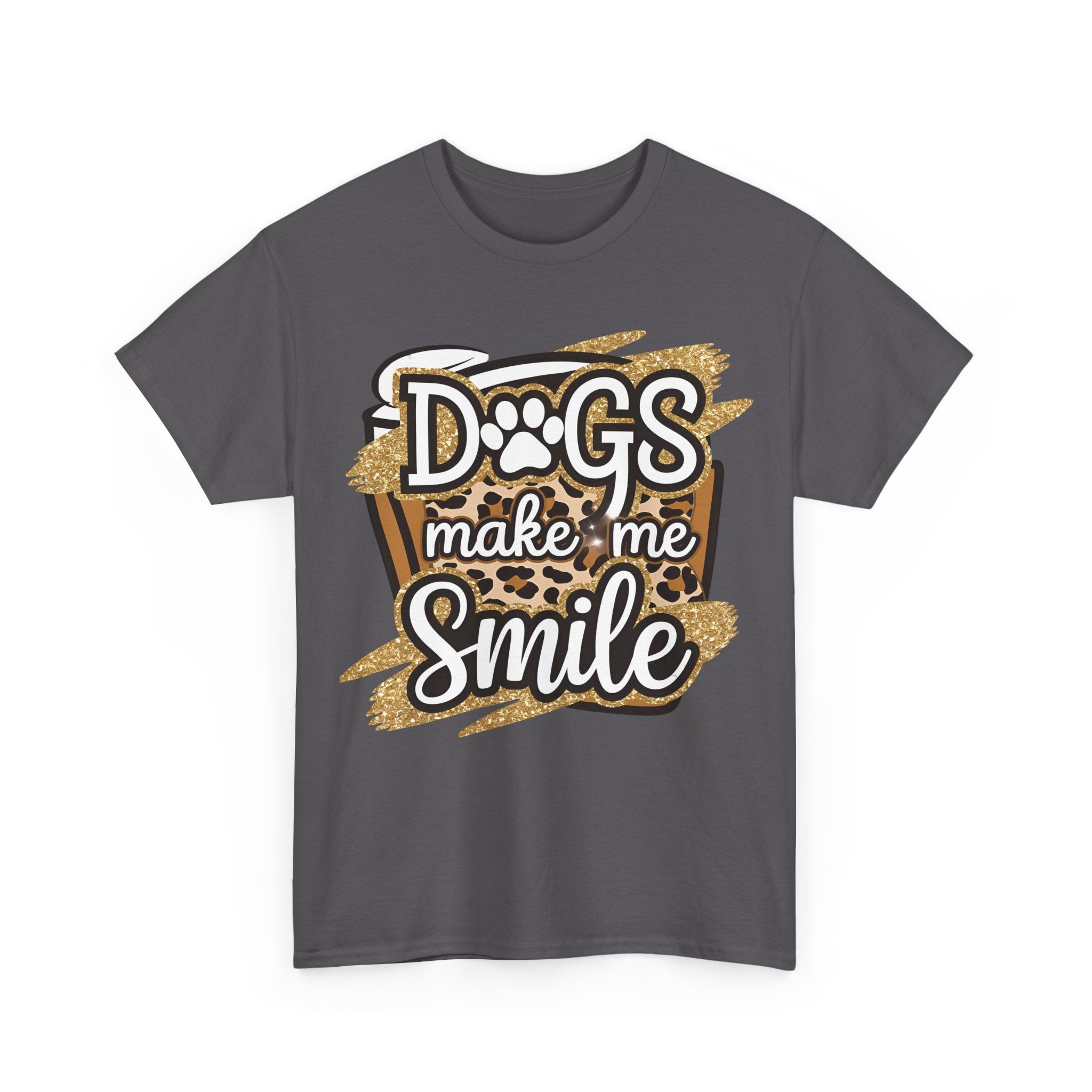 Dog Lover Tee Shirt - Dogs Make Me Smile - Funny T-Shirt Gift For Dog Owner