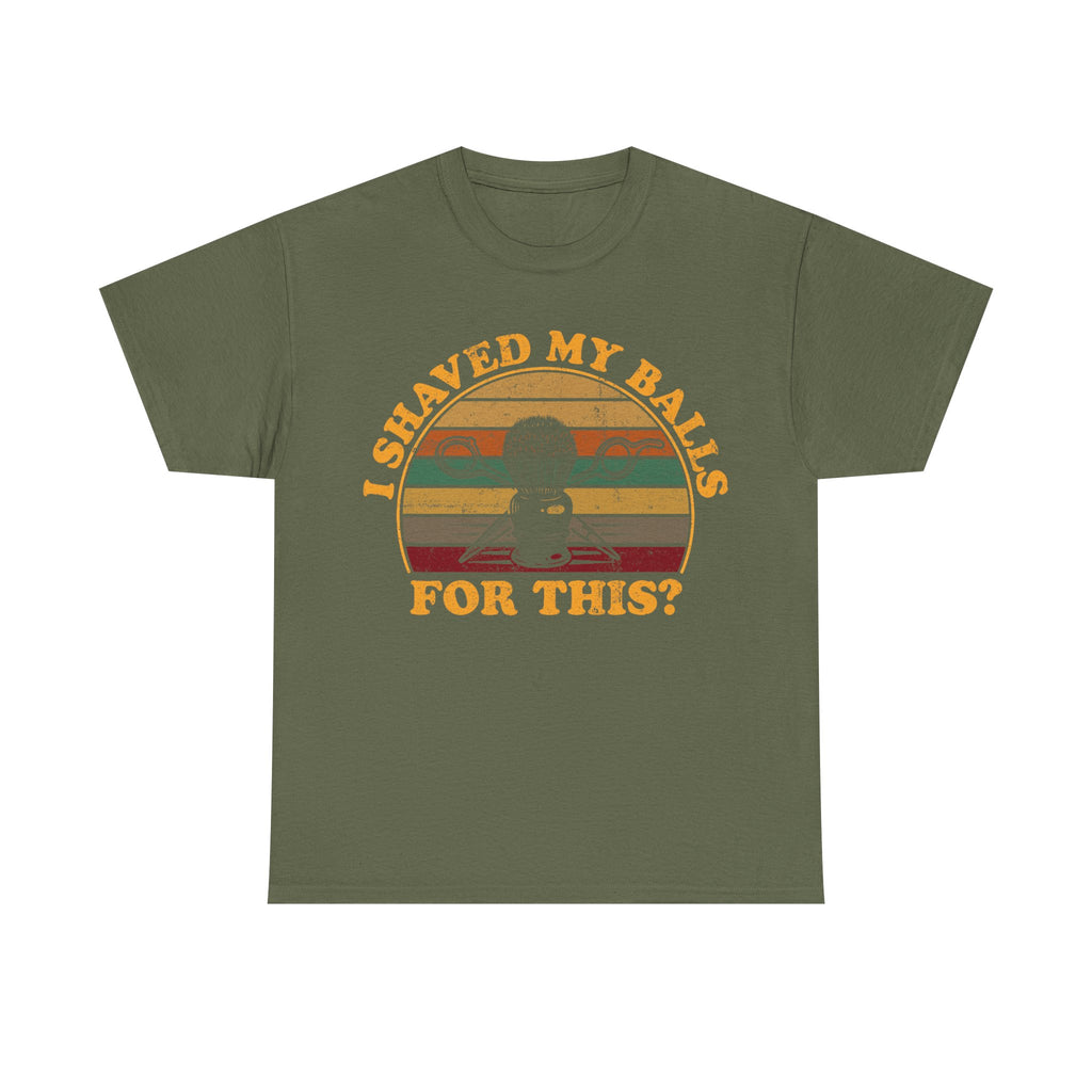 Funny Golf T-Shirt - I Shaved My Balls For This - Curb Your Enthusiasm - Rude Gift Tee Shirt