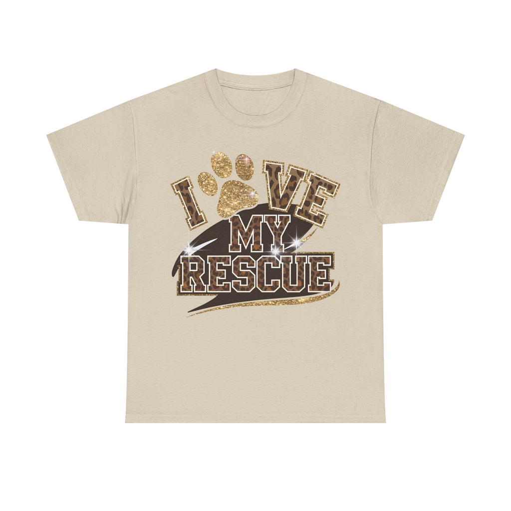 I Love My Rescue Dog Tee Shirt - T-Shirt Gift For Rescue Puppy Dog Owner - NEW
