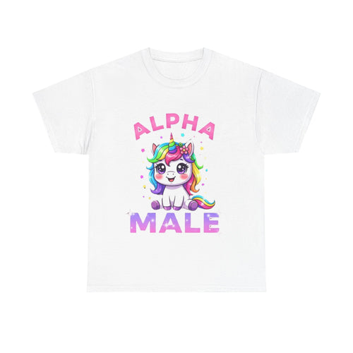 Alpha Male Unicorn T-Shirt - Funny Gift Tee Shirt - Pride LGBTQ Stag Do