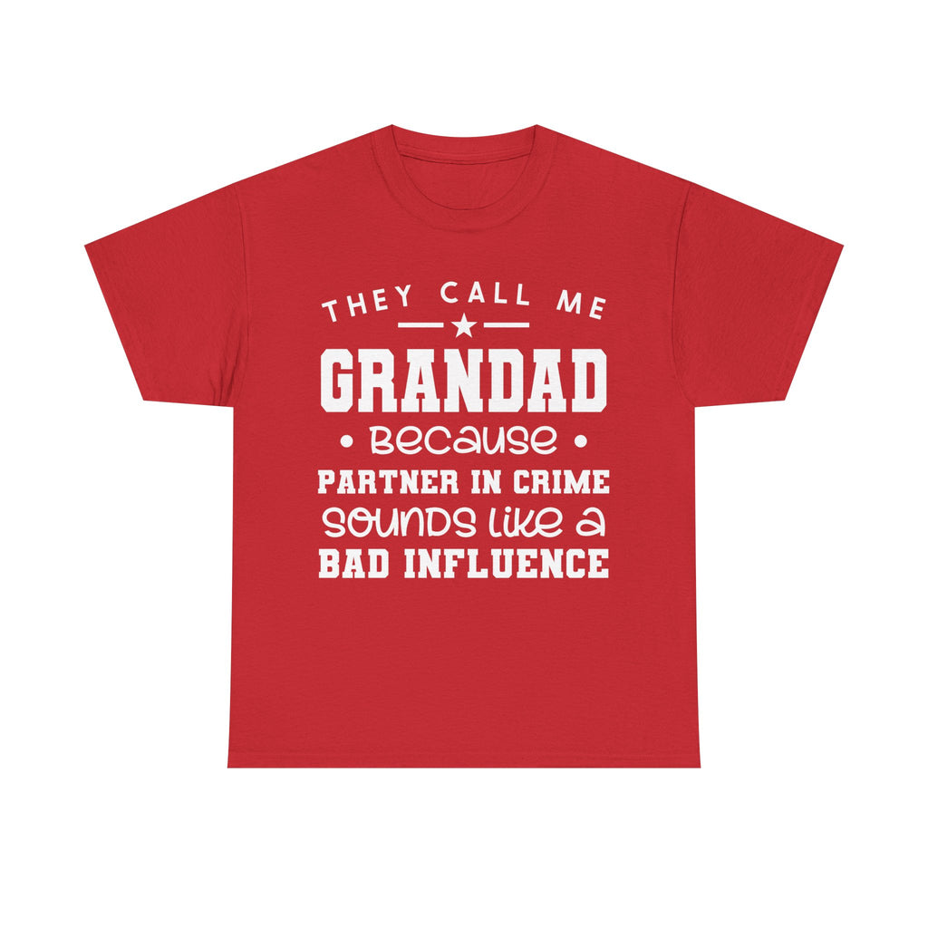 They Call Me Grandad Partner In Crime Tee Shirt - Funny T-Shirt Gift For Grandad Grandpa NEW