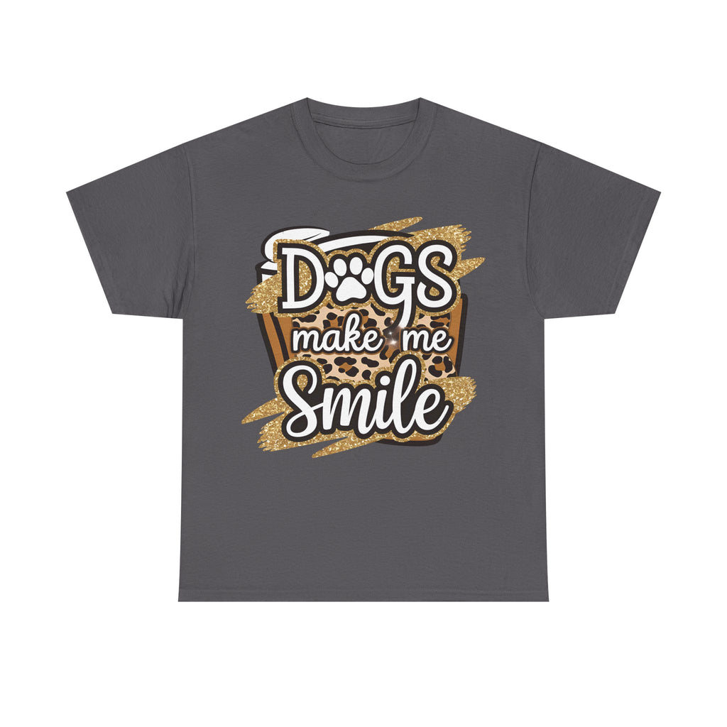 Dog Lover Tee Shirt - Dogs Make Me Smile - Funny T-Shirt Gift For Dog Owner