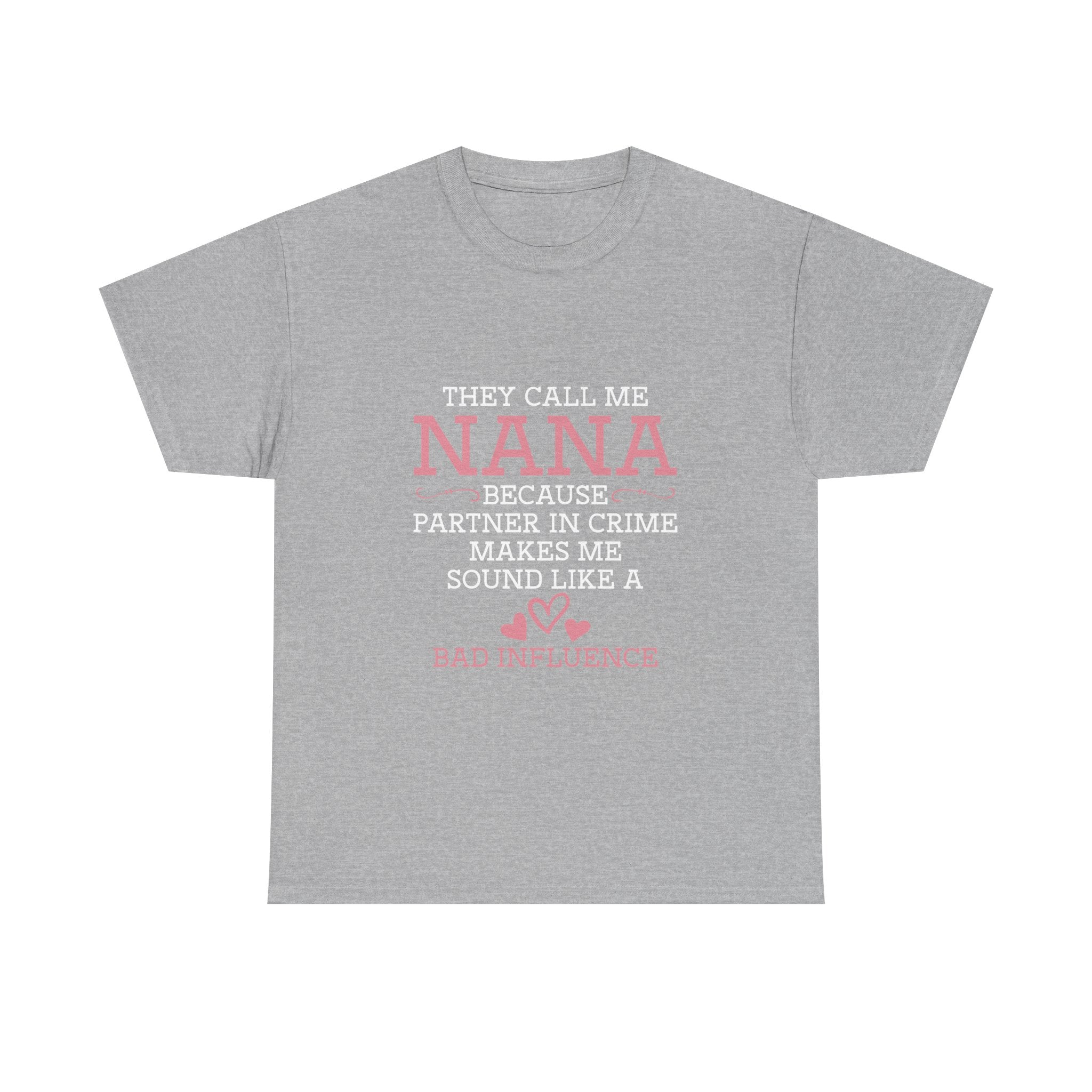 Nana Partner In Crime Tee Shirt - Funny Gift T-Shirt For Nanna Grandmother Grandma