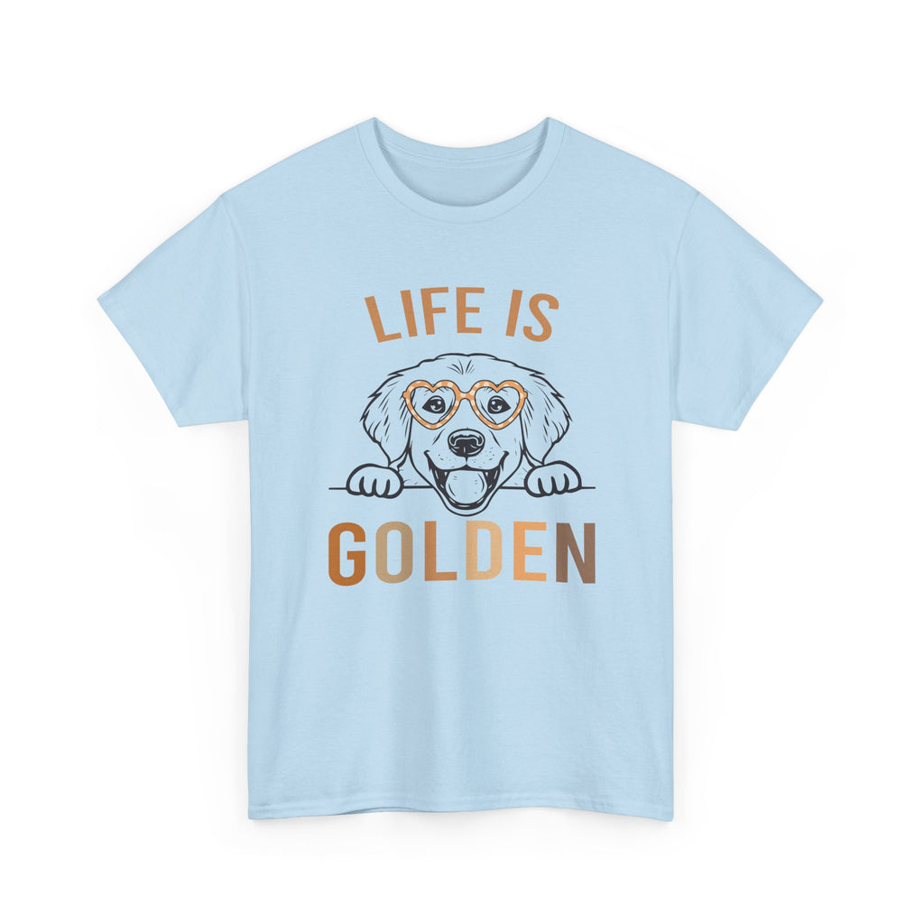 Life Is Golden Tee Shirt - Gift For Golden Retriever  Dog Owners - Labrador Golden Retriever Dogs - T-Shirt NEW
