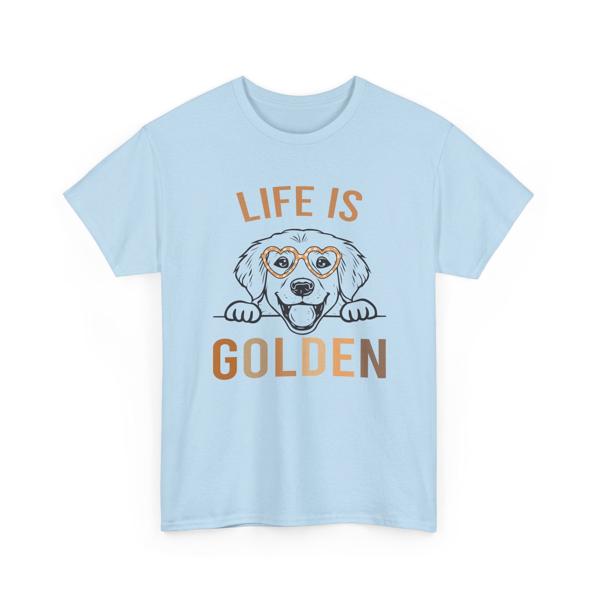 Life Is Golden Tee Shirt - Gift For Golden Retriever  Dog Owners - Labrador Golden Retriever Dogs - T-Shirt NEW