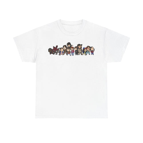 Chibi Stranger Things Character Lineup T-Shirt - Graphic Tee Shirt - NEW