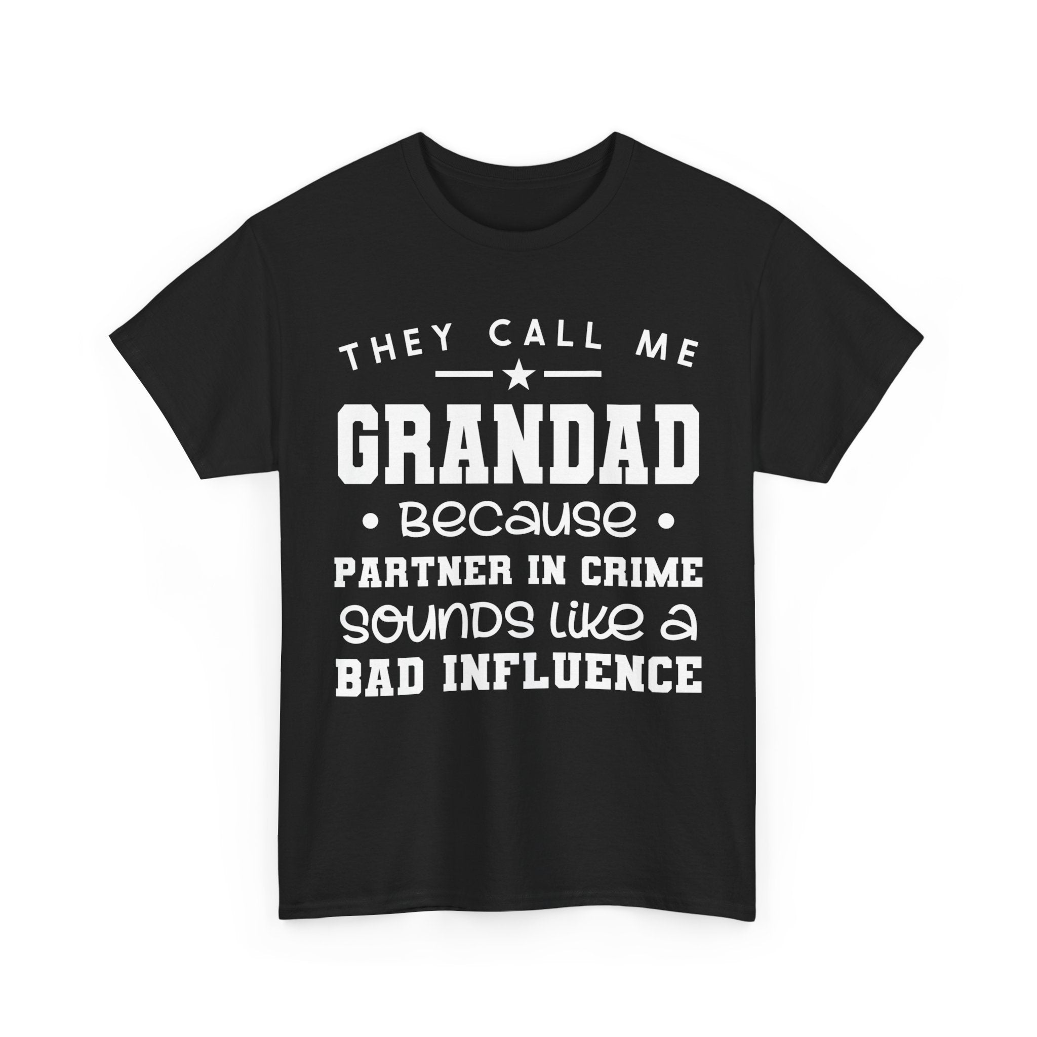 They Call Me Grandad Partner In Crime Tee Shirt - Funny T-Shirt Gift For Grandad Grandpa NEW