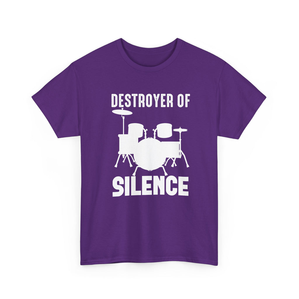 Drummer T-Shirt - Destroyer of Silence"- - Funny Drum Set Tee Shirt NEW