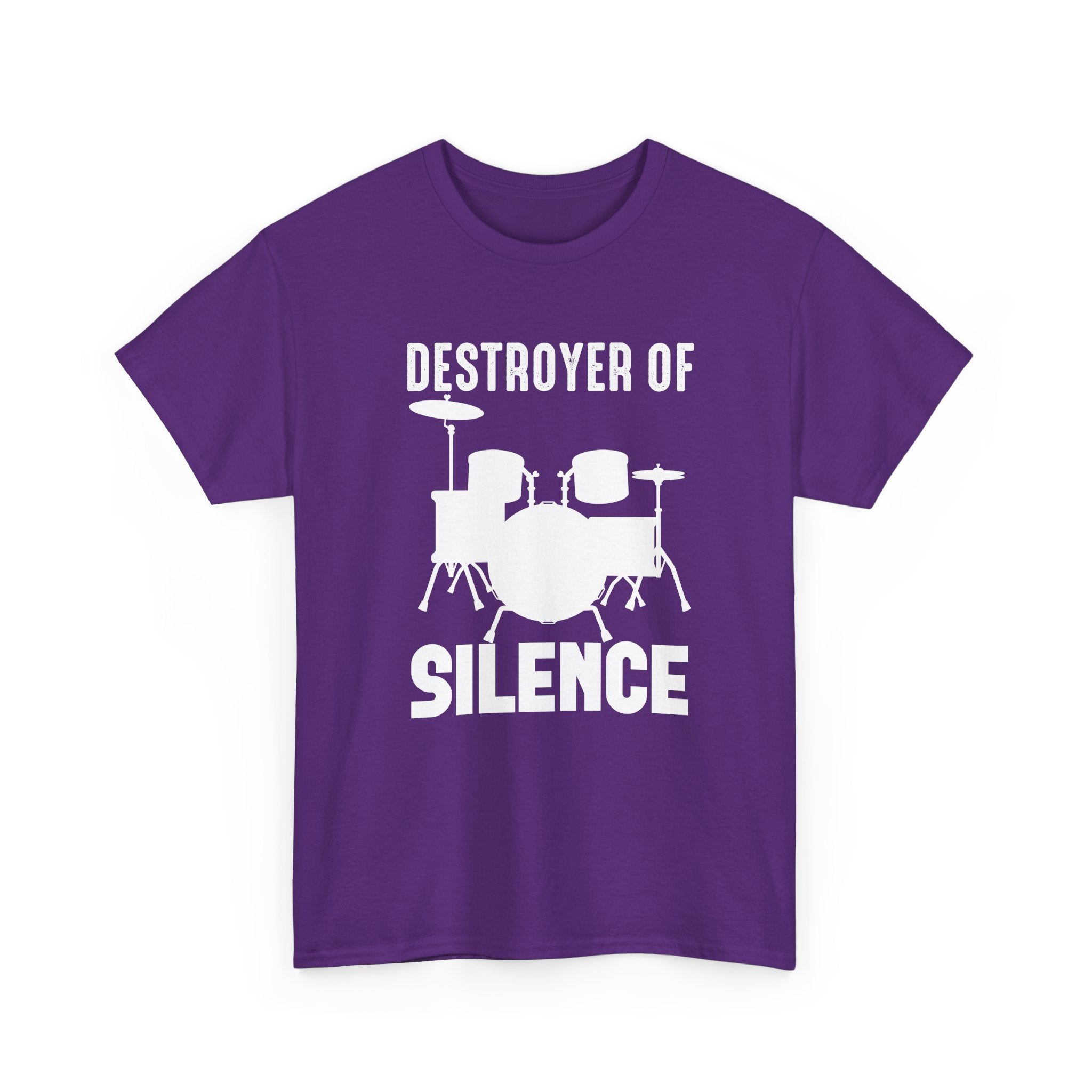 Drummer T-Shirt - Destroyer of Silence"- - Funny Drum Set Tee Shirt NEW