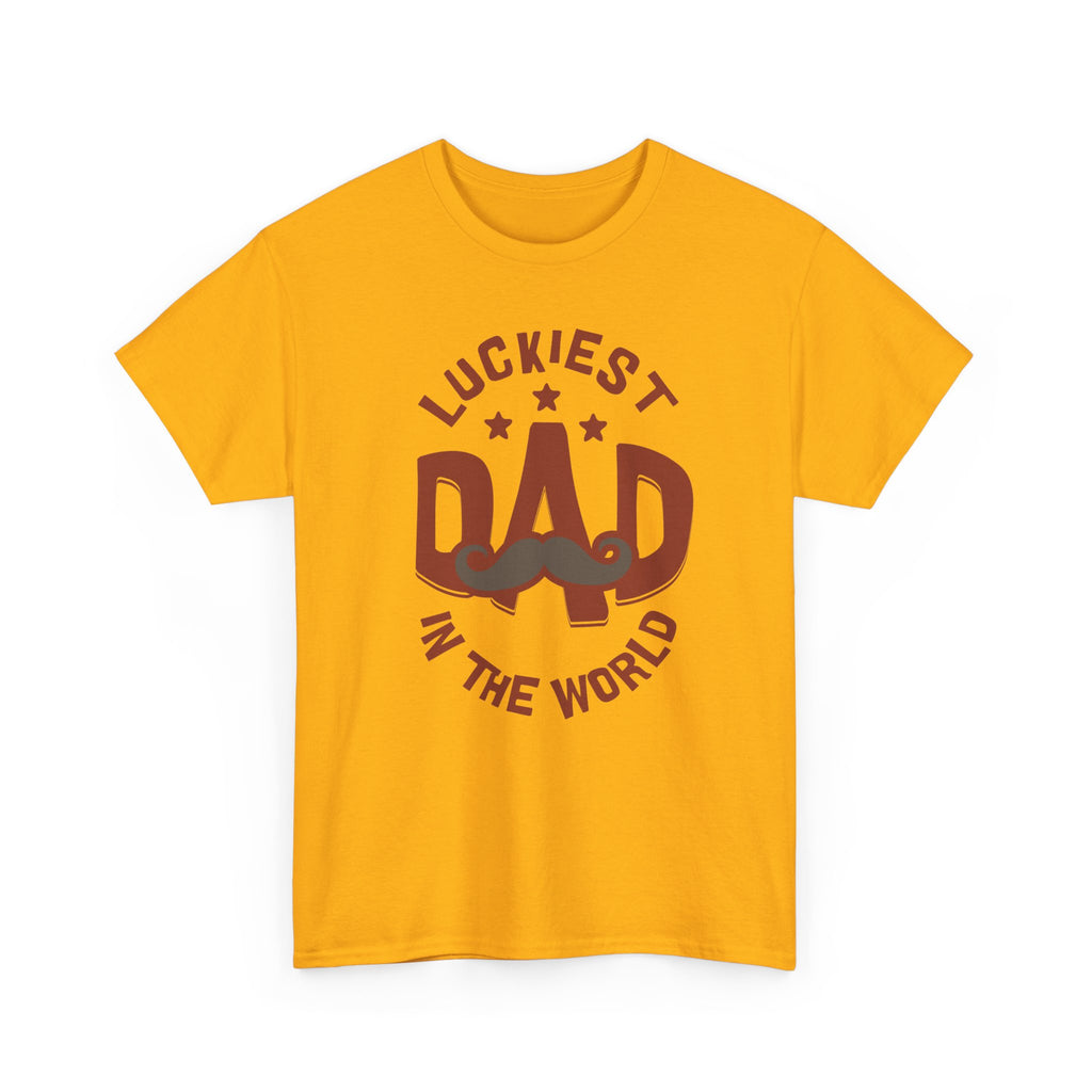 Funny t-Shirt - Luckiest Dad In The World Tee Shirt - Fathers Day Dad Birthday Funny Gift NEW