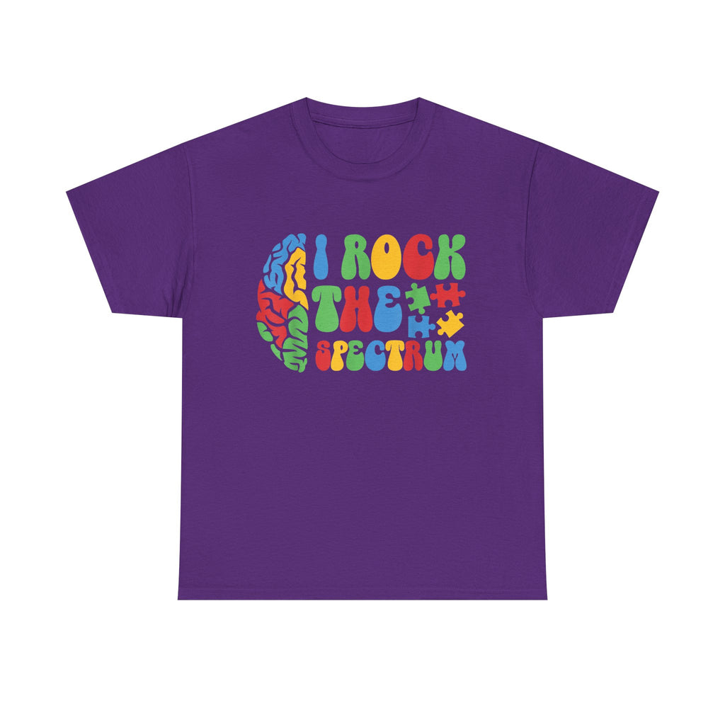 I Rock the Spectrum T-Shirt -  Colorful ADHD Aspergers ASD Autism Awareness Tee Shirt Gift
