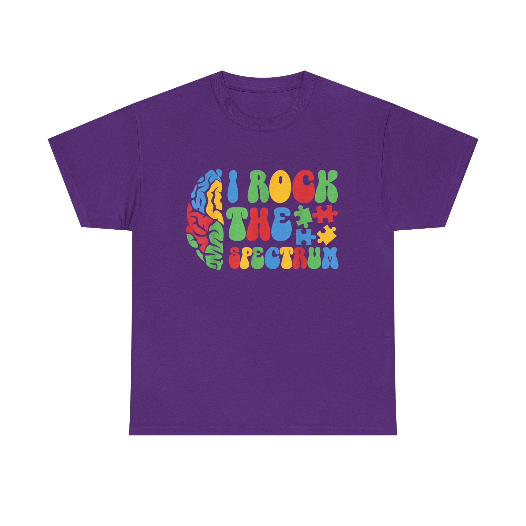 I Rock the Spectrum T-Shirt -  Colorful ADHD Aspergers ASD Autism Awareness Tee Shirt Gift