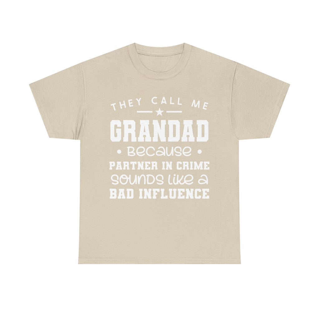 They Call Me Grandad Partner In Crime Tee Shirt - Funny T-Shirt Gift For Grandad Grandpa NEW