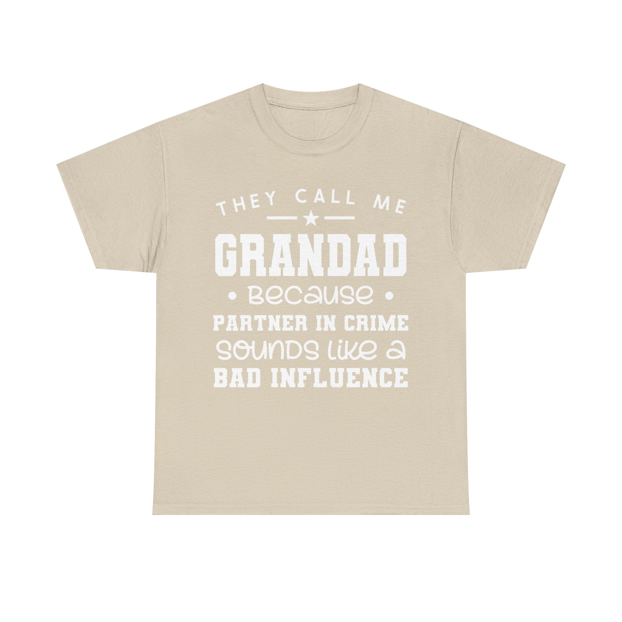 They Call Me Grandad Partner In Crime Tee Shirt - Funny T-Shirt Gift For Grandad Grandpa NEW