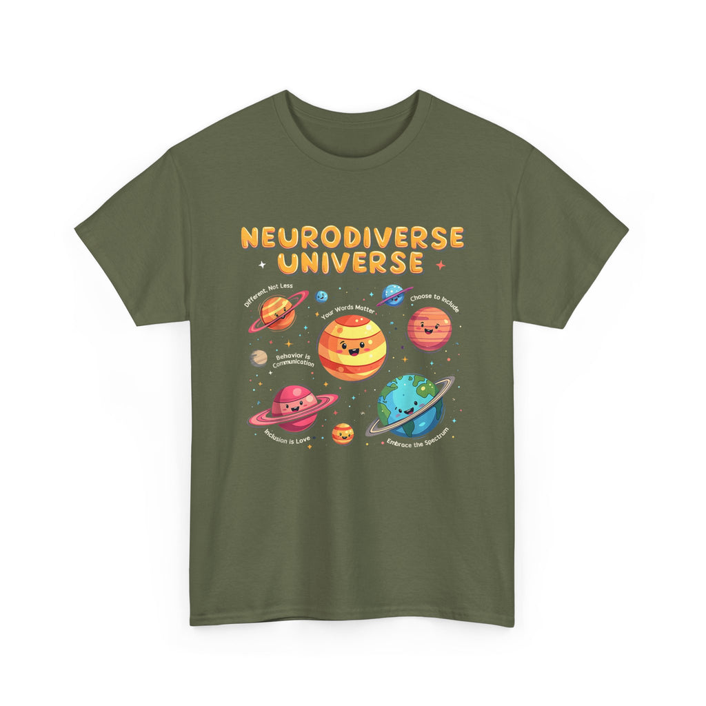 Neurodiverse Universe T-Shirt - Autism, ADHD, ASD Awareness Gift Tee Shirt NEW