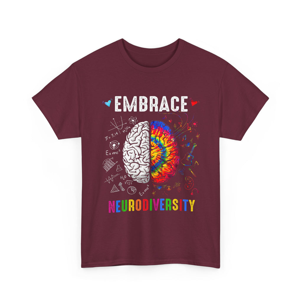 Embrace Neurodiversity T-Shirt - Autism ADHD Neurospicy Tee Shirt - Gift